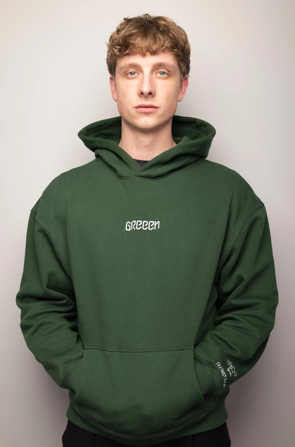 Hoodie green designed bey Vermas